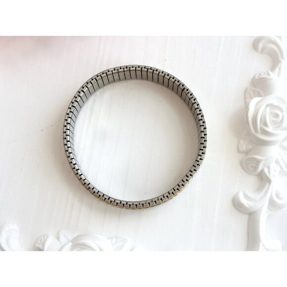 Two Toned Unisex Flexible Elastic Unisex Minimalist Bracelet - Picture 3 of 6